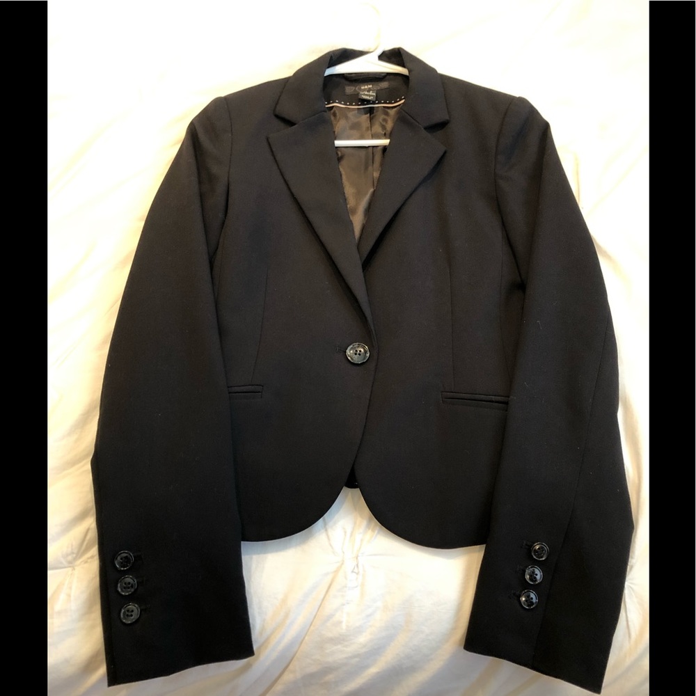 H&M Black one button blazer